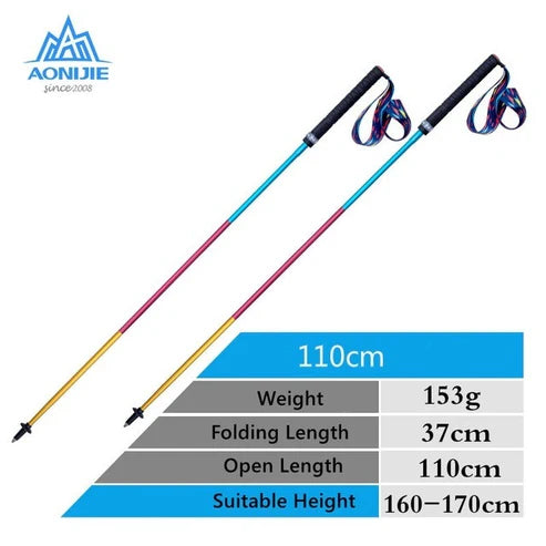 Aonijie 2Pcs Carbon Fiber Hiking Pole , Shock-Absorbent