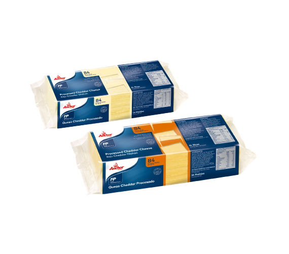 Anchor processed Colored CHEDDAR SOS 84 Sliced Cheese 1kg - Burger Slices