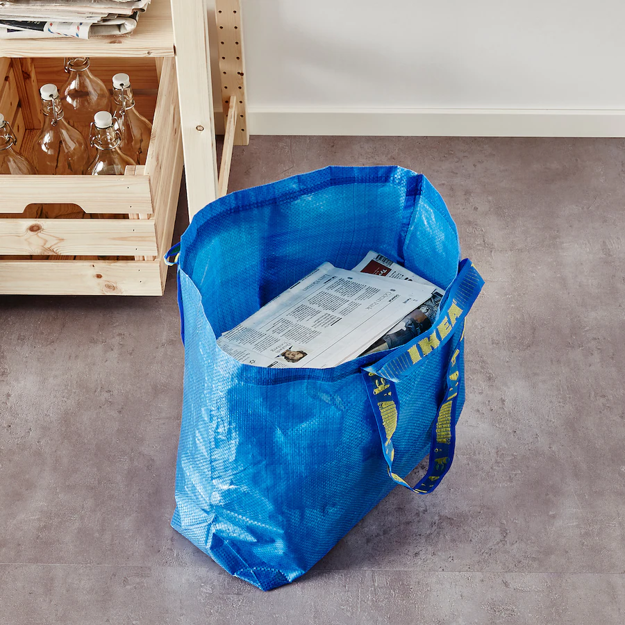 IKEA FRAKTA Shopping Bag, Medium, Blue, (Ecobag, Recyclable)