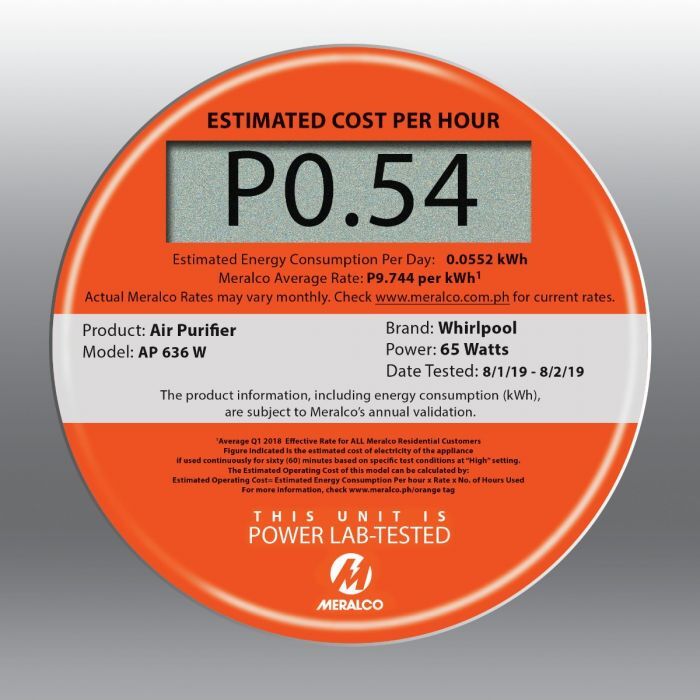 Whirlpool 37 m2 Air Purifer