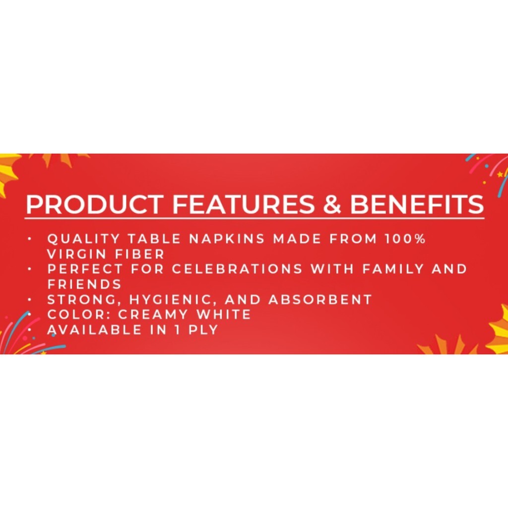 Party Quarter Folded Table Napkin 350 sheets