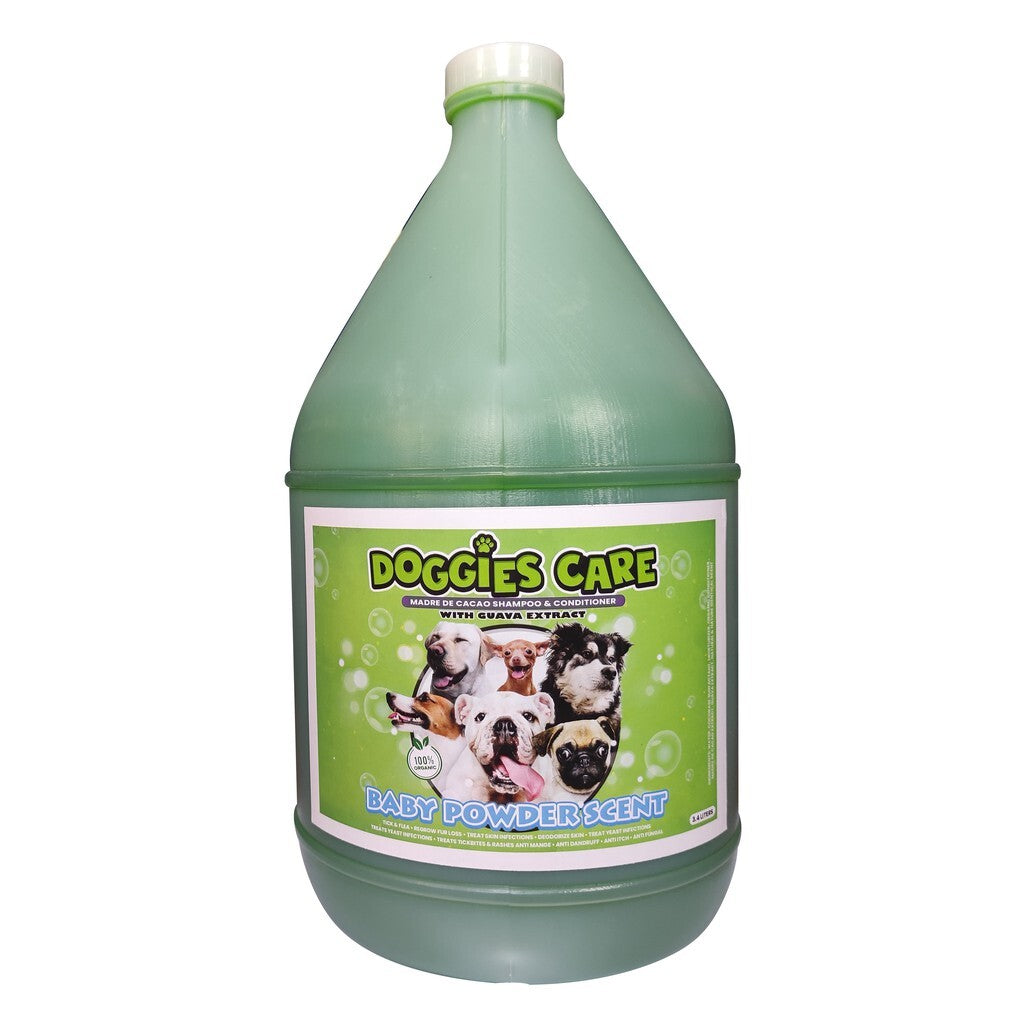 MDC DOG SHAMPOO & CONDITIONER with Guava Extract - Baby Powder Scent 3.4 Liter