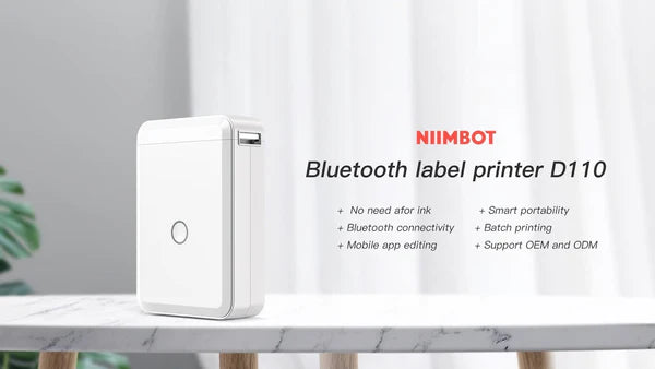 Niimbot Portable Label Printer WHITE 12-15mm Width - D110