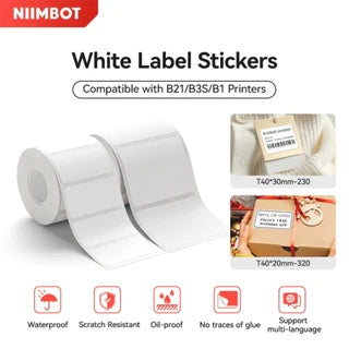 Niimbot Thermal Label Sticker Paper Printable White 20-50mm Width 50X50 150PCS