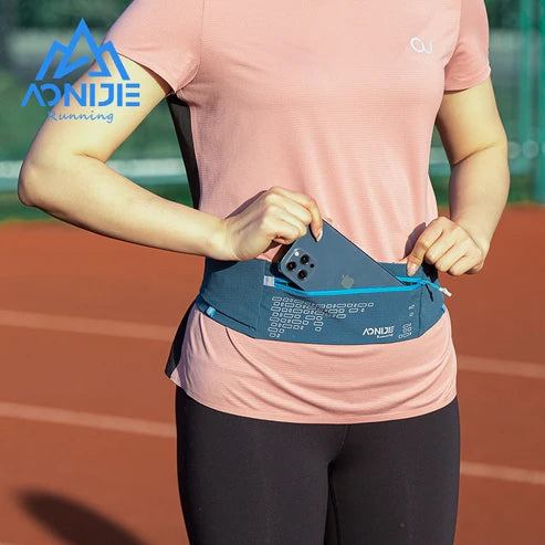 AONIJIE Running Pouch Waist Bag Running Belt Water - BLACK
