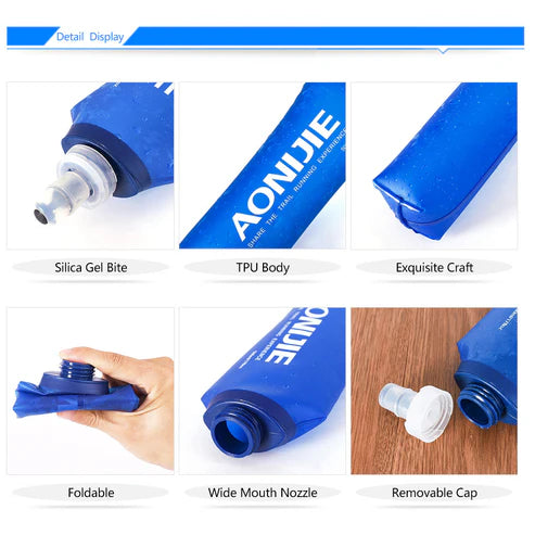 AONIJIE Soft Flask Folding Water Bottle - 600ml
