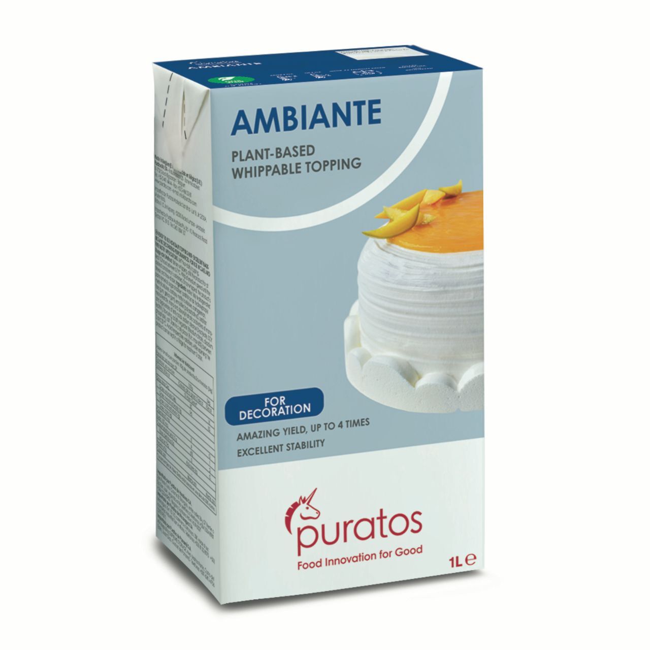 Puratos Ambiante TOPPING WHIPPING CREAM 1 Liter