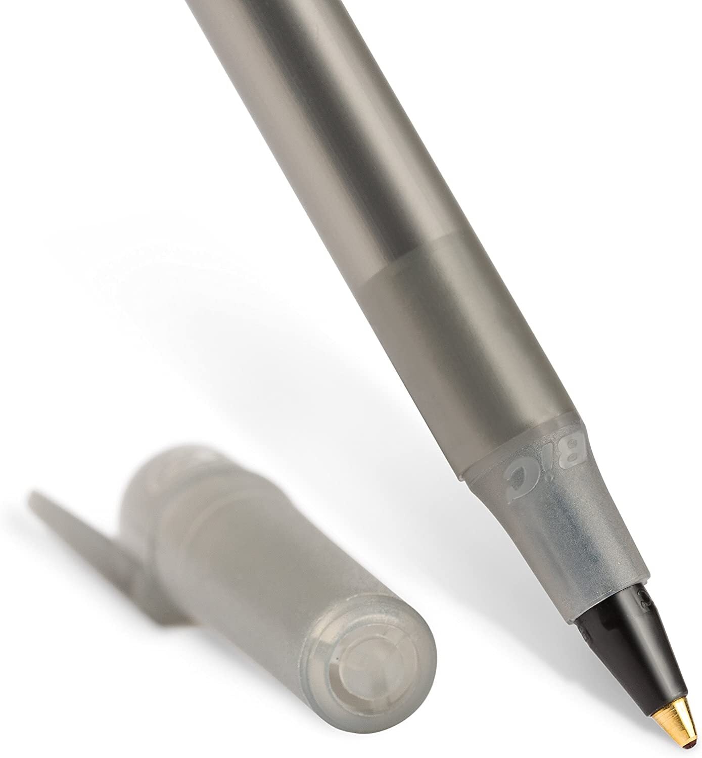 BIC Round Stic Xtra Life Ballpoint Ink Pens, Medium Point (1.0mm), Black Pens, Flexible Round Barrel For Writing Comfort, 10-Count - USA
