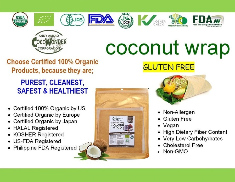Organic COCONUT TORTILLA WRAP 4pcs (50g)