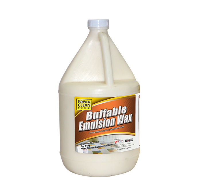 Power Clean BUFFABLE EMULSION WAX REGULAR 1 GALLON