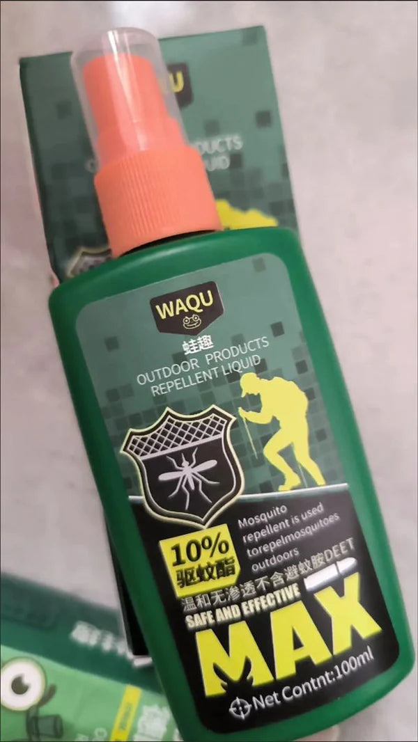 WAQU OUTDOOR MOSQUITO LIQUID REPELLENT 100 ML - DEET-FREE - Good for 8 hours