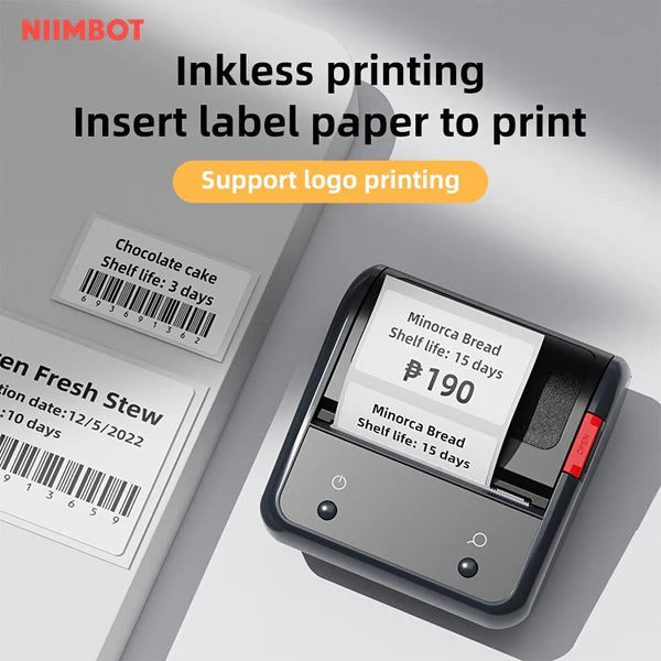 Niimbot GRAY Label Printer Inkless Bluetooth Portable 20-75mm - B3S