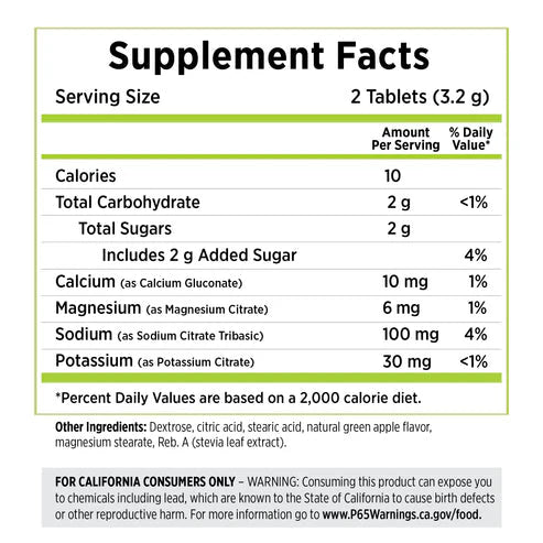 Electrolyte Saltstick Green Apple Fastchews - packet 10ct