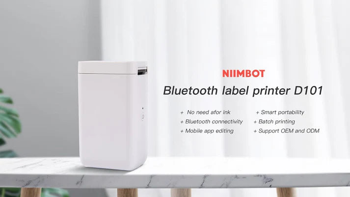 Niimbot WHITE Bluetooth Label Printer 20-25mm - D101