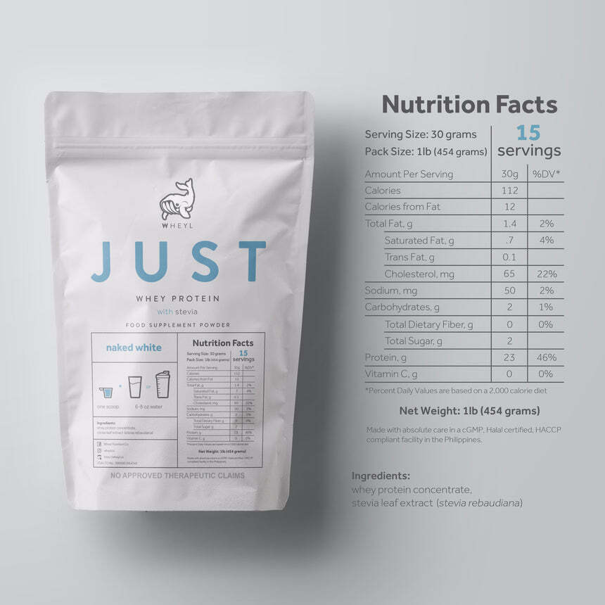 JUST WHEY PROTEIN NAKED WHITE 1lb (454g) - 15 servings