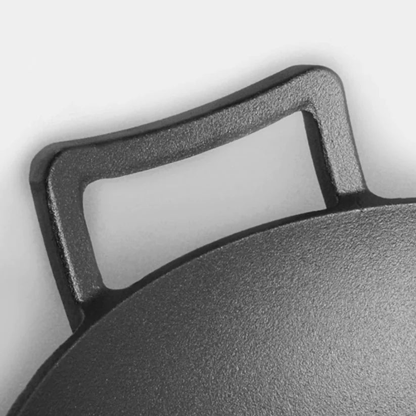 Pre Seasoned CAST IRON WOK 36cm with glass lid