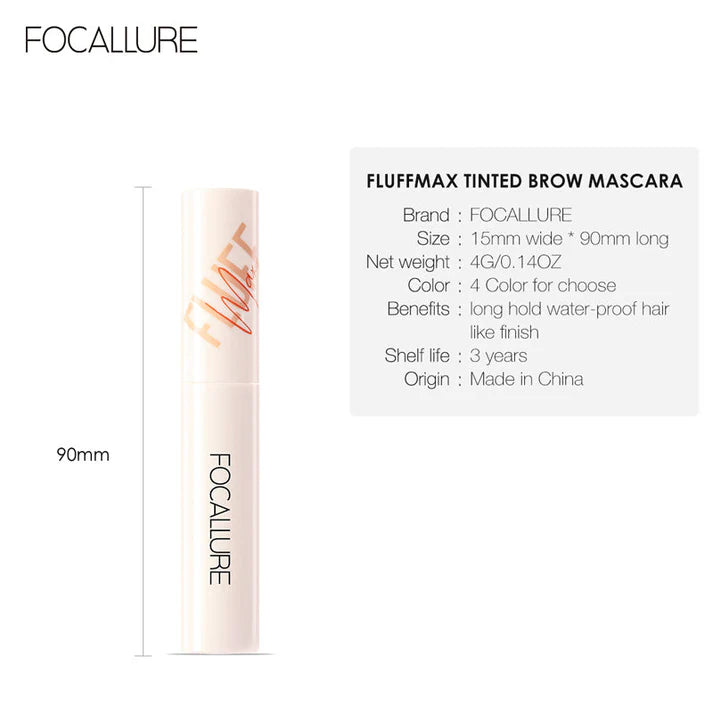 Focallure Fluff Tinted Brow Mascara Waterproof Eyebrow Gel Brush