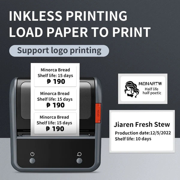 Niimbot GRAY Label Printer Inkless Bluetooth Portable 20-75mm - B3S