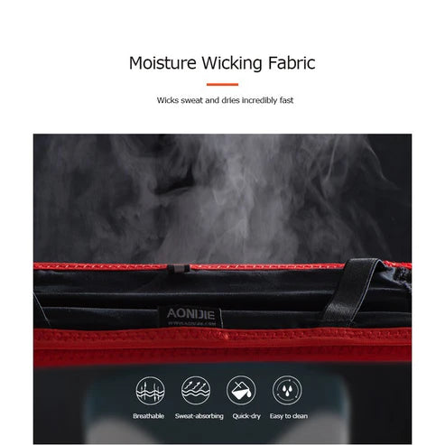 AONIJIE Slim Jogging Bag with 250ml Soft Flask - BLACK RED L/XL