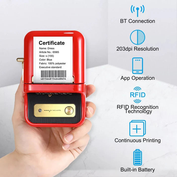 Niimbot RED Label Printer 20-50mm Width - B21