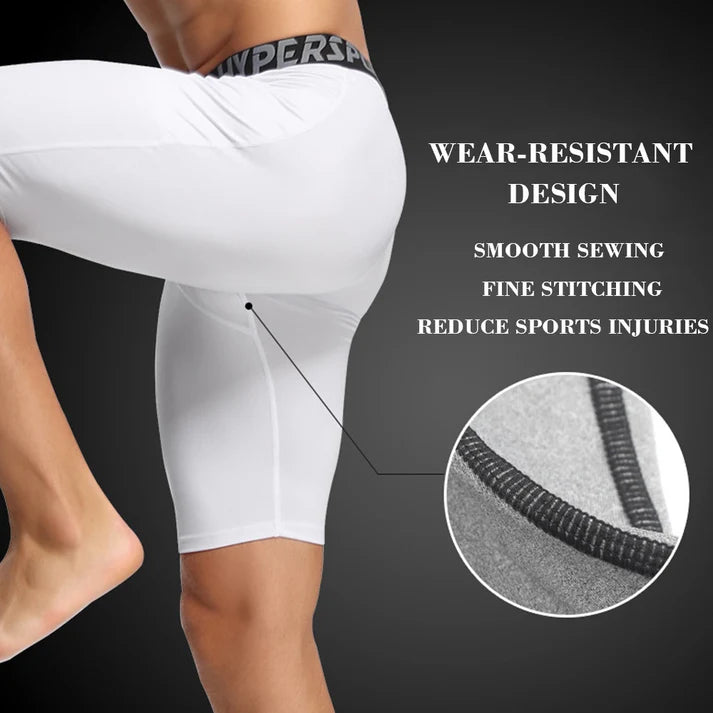 MEN'S COMPRESSION RUNNING SHORTS - BLACK LARGE