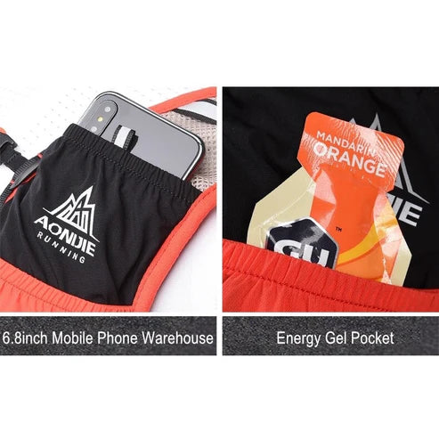 Aonijie Running Vest Lightweight Backpack Nylon - ORANGE 2.5L