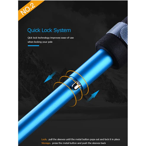 Aonijie 2Pcs Carbon Fiber Hiking Pole , Shock-Absorbent
