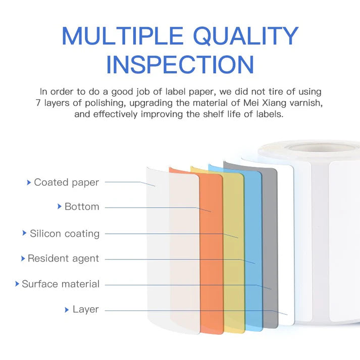 Niimbot Thermal Label Sticker Paper Printable White 20-50mm Width 50X80 95PCS