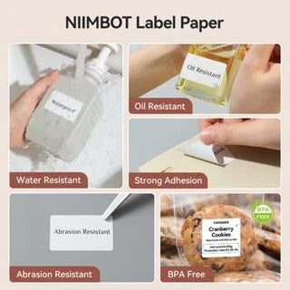 Niimbot Thermal Label Sticker Paper Printable White 20-50mm Width 50X50 150PCS