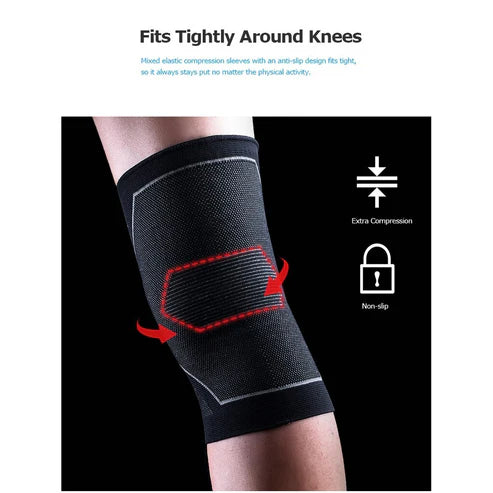 AONIJIE Compression Knee Pad 1PC Knee Brace Support - BLACK