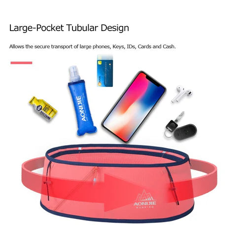AONIJIE Running Belt Waist Pack Portable Ultralight - BLUE