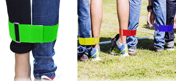 Blue 3 Legged Race Band - size 50cm x 5cm