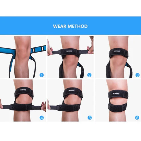AONIJIE Knee Support Dual Patella Knee Strap for Knee Pain Relief - BLACK