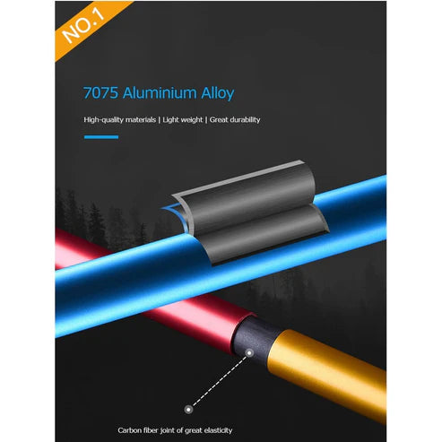 Aonijie 2Pcs Carbon Fiber Hiking Pole , Shock-Absorbent