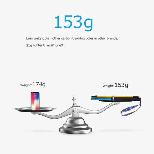 Aonijie 2Pcs Carbon Fiber Hiking Pole , Shock-Absorbent