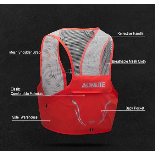 Aonijie Running Vest Lightweight Backpack Nylon - ORANGE 2.5L