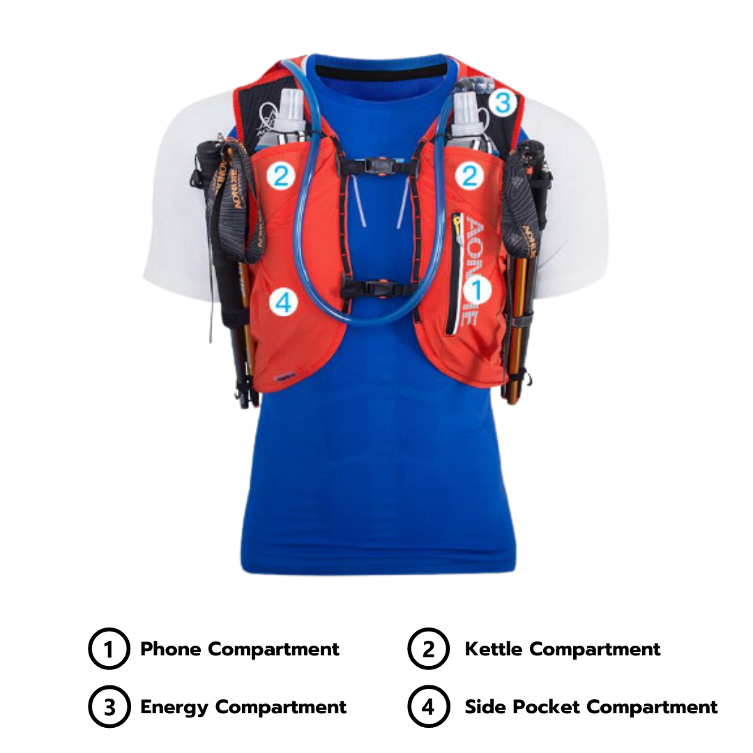 AONIJIE Running HYDRATION BACKPACK 12L C962S - BLACK L/XL