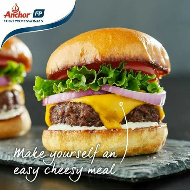Anchor processed Colored CHEDDAR SOS 84 Sliced Cheese 1kg - Burger Slices