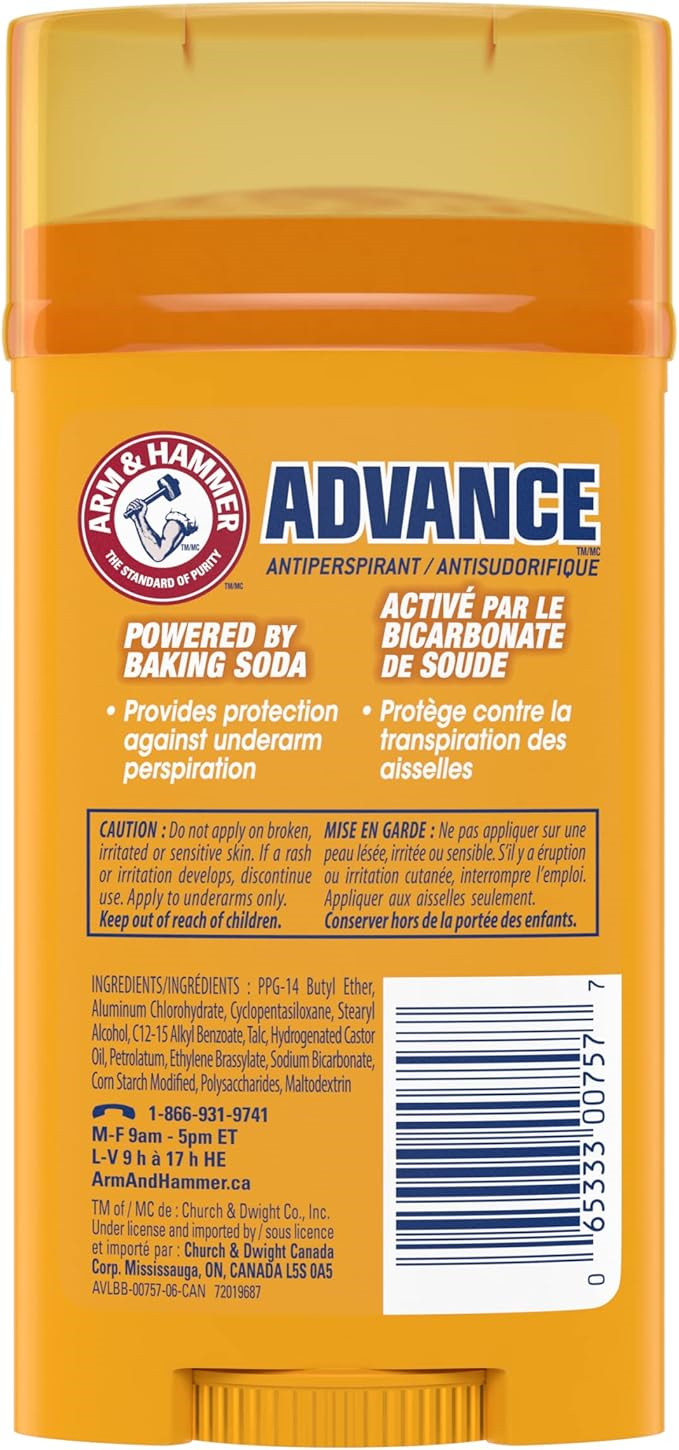 Arm & Hammer ADVANCE ANTIPERSPIRANT INVISIBLE SOLID UNSCENTED 73g