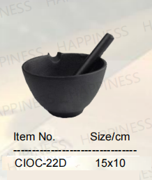 Happiness CAST IRON MORTAR and PESTLE 15 x 10cm