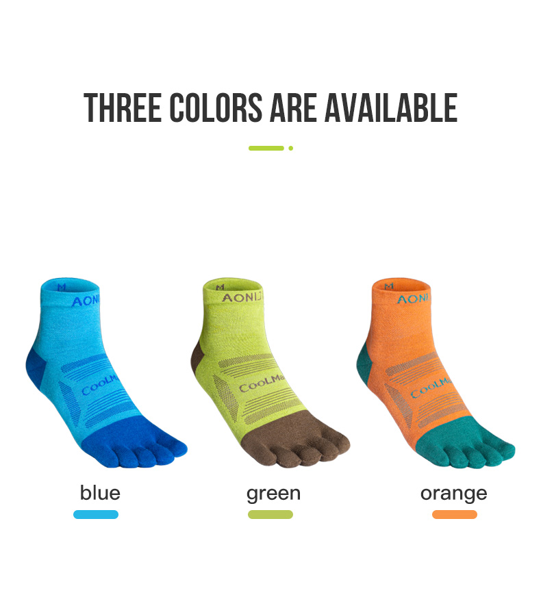 Aonijie E4838 Breathable Running Sports Toe SOCKS - MEDIUM