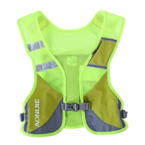 Aonijie Reflective Running Vest Hydration Backpack - ROSE/GRAY/GREEN