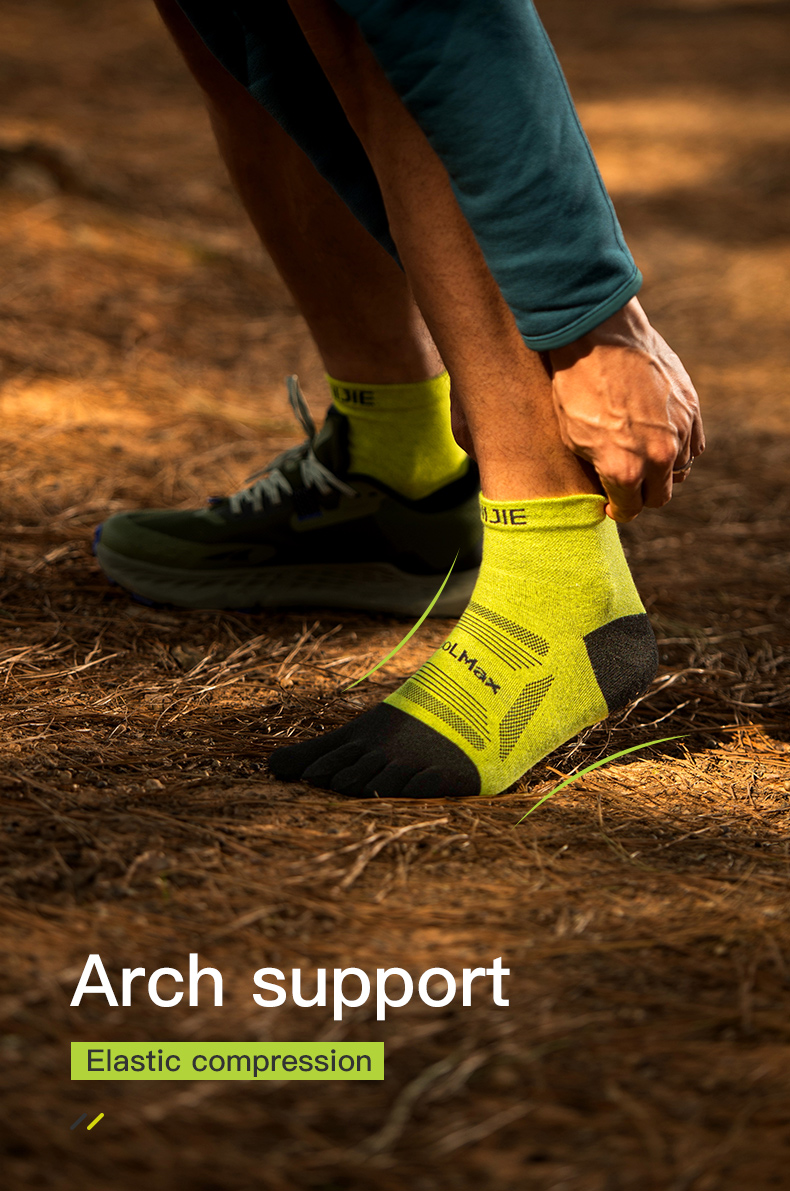 Aonijie E4840 Breathable Running Sports Toe SOCKS Mid-Length - MEDIUM