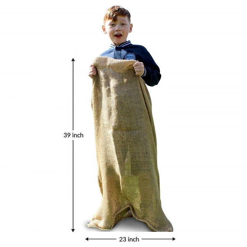 Durable Linen Burlap Jumping Race Bags size 60cm x 100cm - Potato sack or game bag