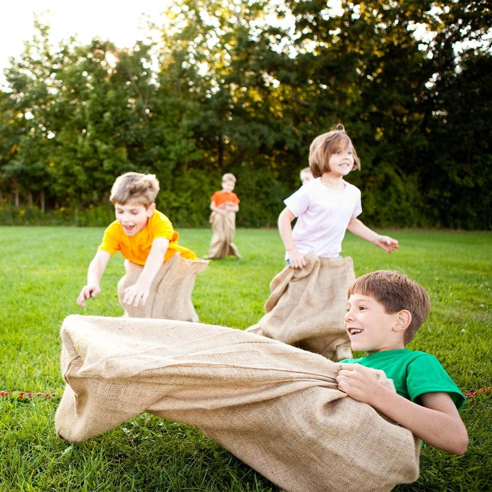 Durable Linen Burlap Jumping Race Bags size 60cm x 100cm - Potato sack or game bag