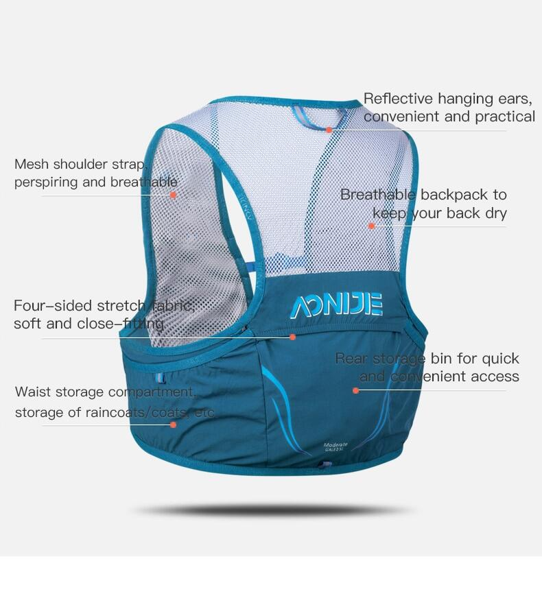 AONIJIE Running HYDRATION BACKPACK 2.5L C932S - DARK BLUE