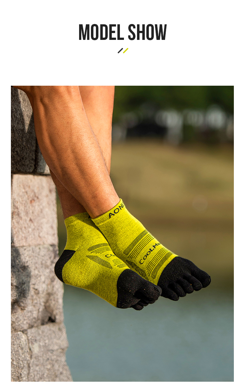 Aonijie E4840 Breathable Running Sports Toe SOCKS Mid-Length - MEDIUM