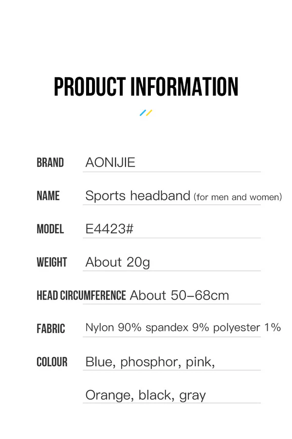 Aonijie SPORTS HEADBAND E4423