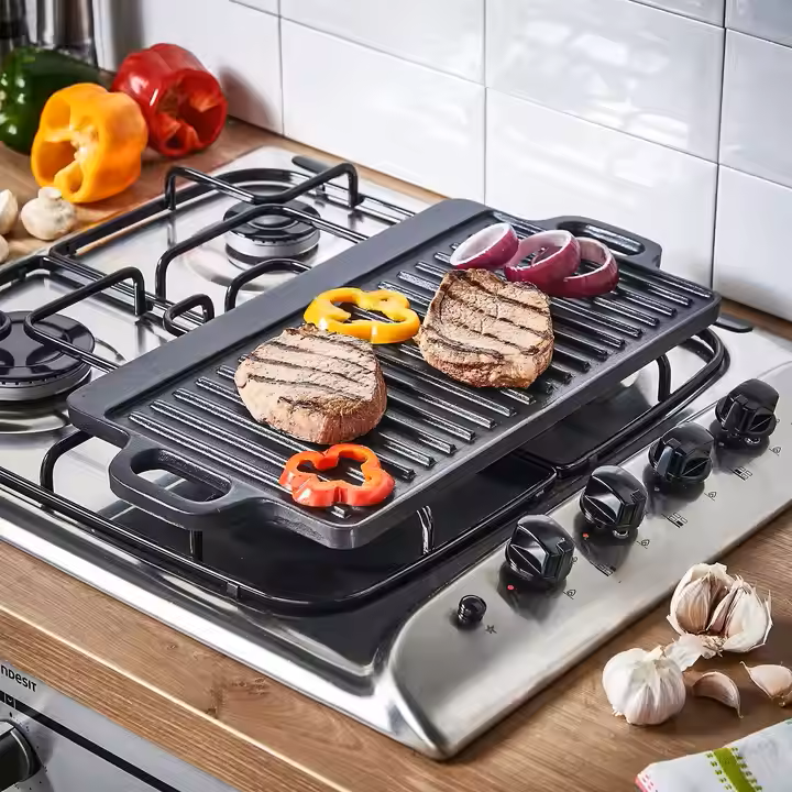 CAST IRON GRILL PLATE / PAN Riversible - 51 x 23.1 x 1.5cm