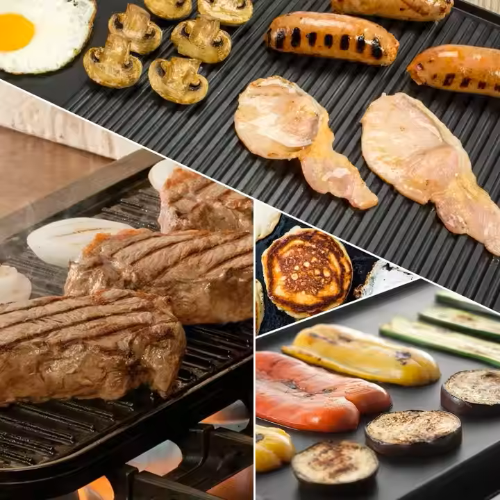 CAST IRON GRILL PLATE / PAN Riversible - 51 x 23.1 x 1.5cm